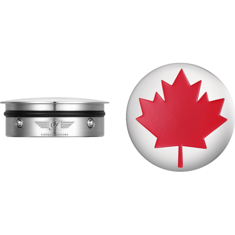 RED MAPLE LEAF SWING ARM COVER SILVER