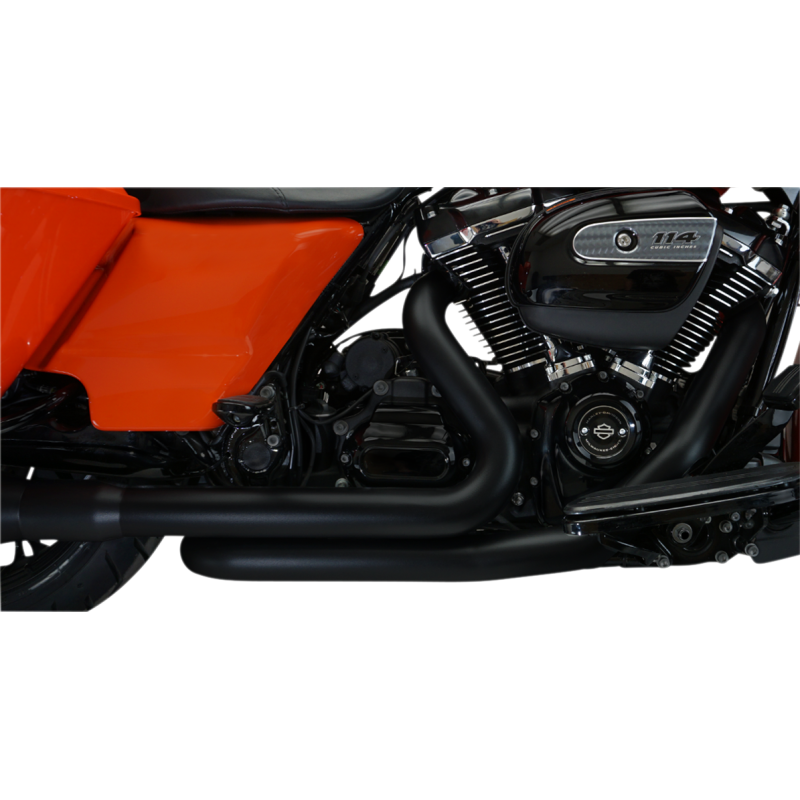 M8 1.75 HEADER, X-OVER & 2.5 SHIELDS F/OEM MUFFLERS, BLACK