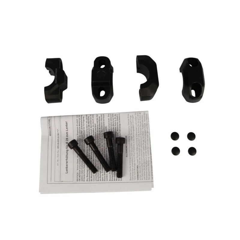 BAR RISER 28 MM HANDLEBAR H-20 MM BK
