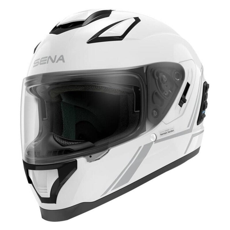 STRYKER SMART HELMET  FULL-FACE GLOSSY WHITE M SIZE DOT