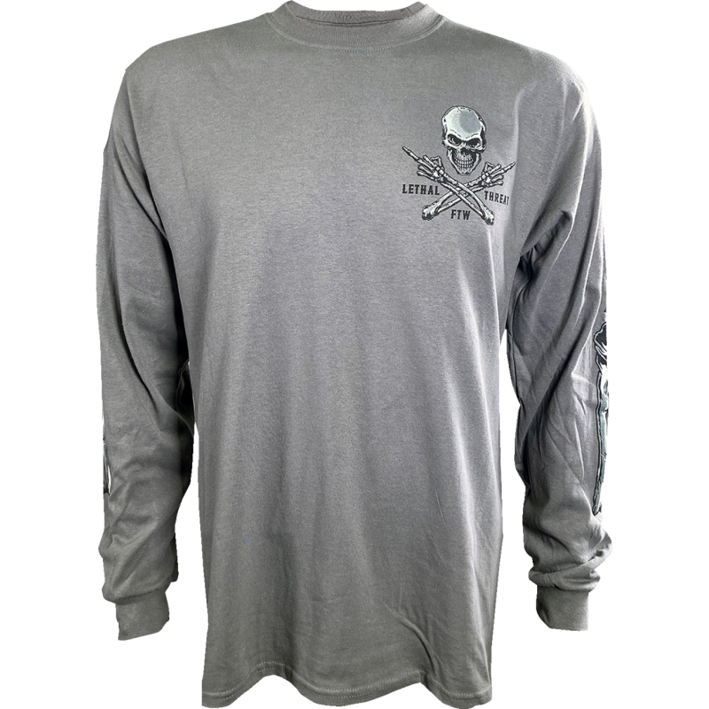 FTW SKULL DARK GRAY LS M