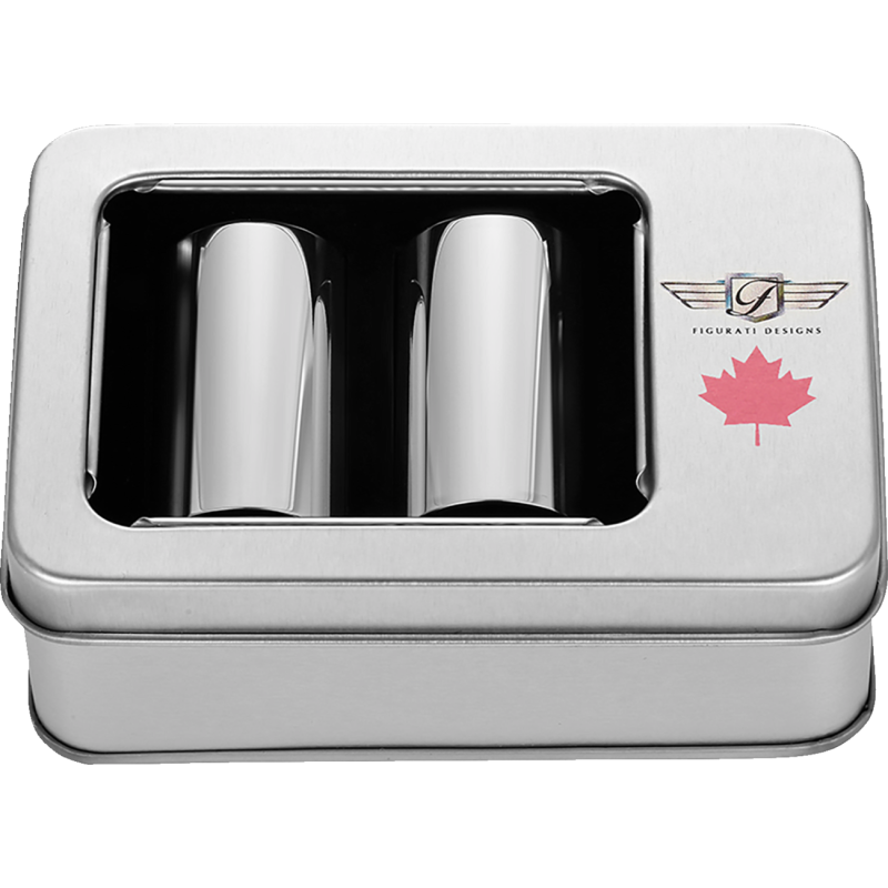 RED MAPLE LEAF DOCKING COVERS SILVER 25X46mm