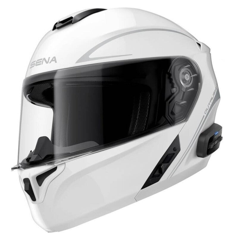 OUTRUSH R BLUETOOTH HELMET FLIP-UP GLOSSY WHITE DOT