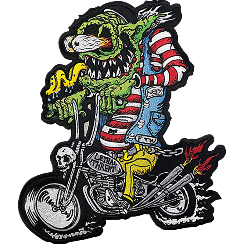 Monster Biker Embroidered Patch - Large