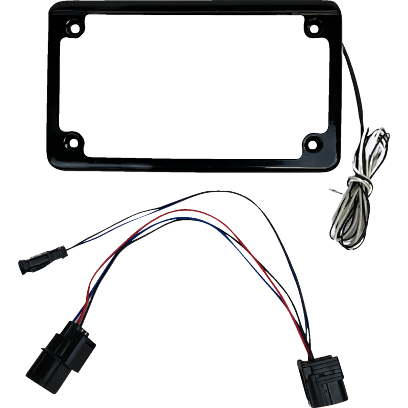 FRAME LICENSE PLATE W/ TAG LIGHT BLK FOR SXS