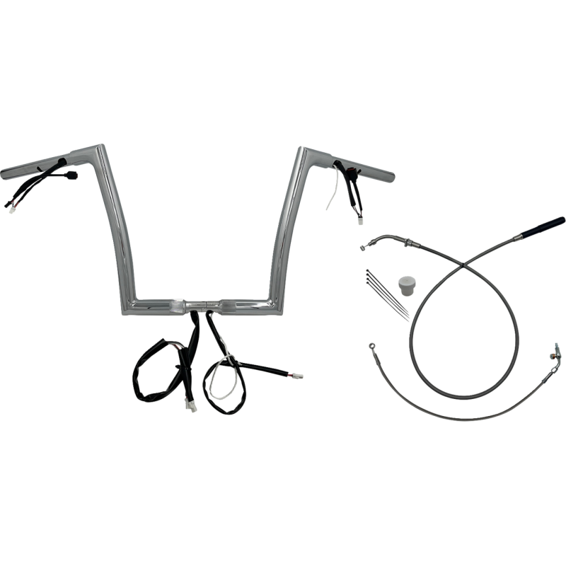 1-1/4" EZ Install Flat Top Handlebar - 12" - BLK