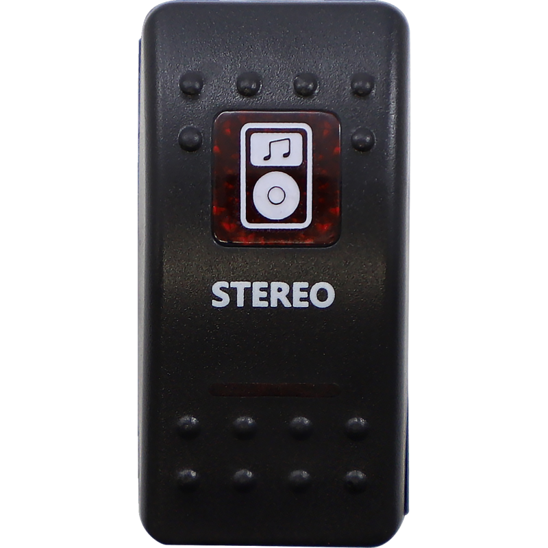 MOOSE BRANDED STEREO SWITCH WITH RED LED