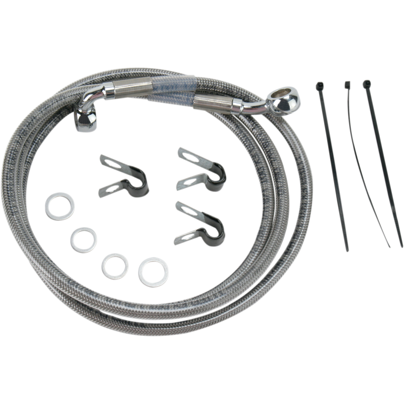 00-07 FLST/F FRT S/S BRAKE LINE KIT +10