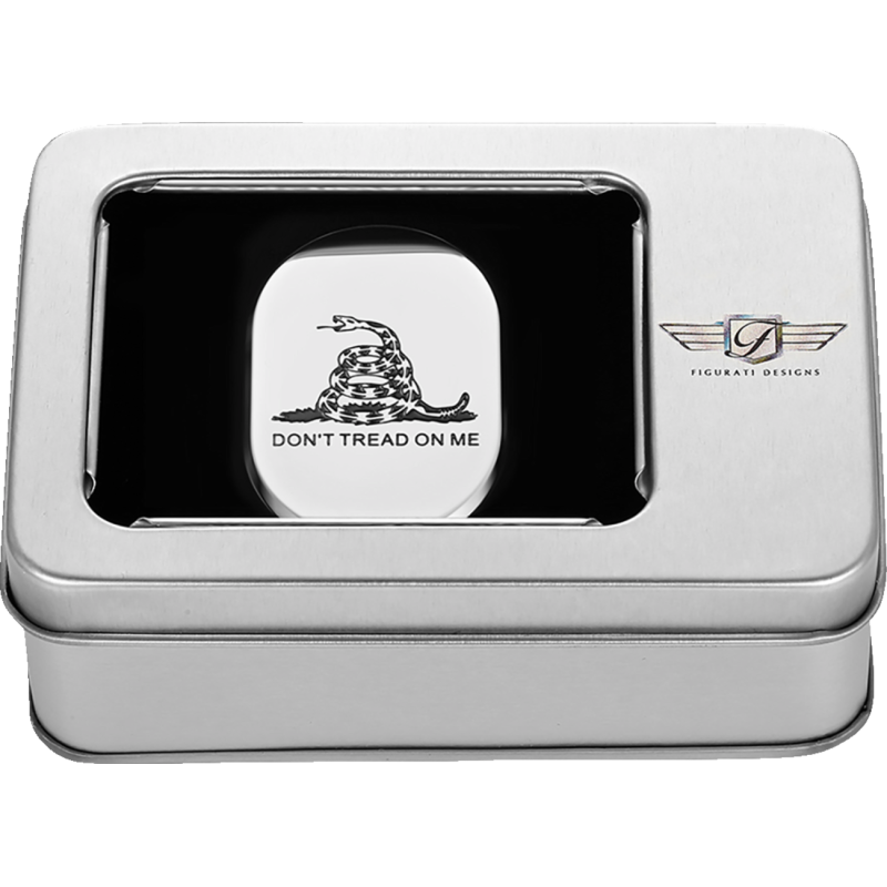 BACK FENDER COVER SILVER WITH DON'T TREAD ON ME-RIGHT