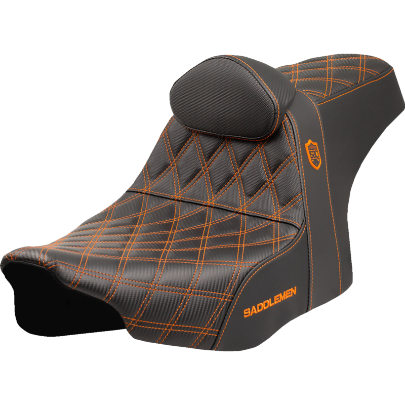 SEAT SDC PERFORMANCE GRIP W/ B/R ORANGE STITCH