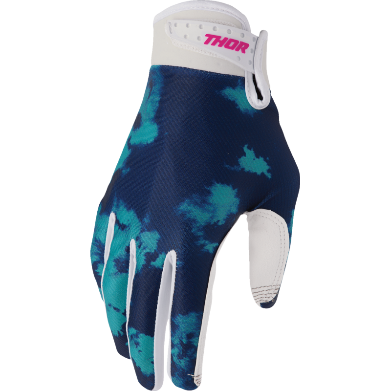 LAUNCHMODE BLEACH GLOVE WHT/AQ MD