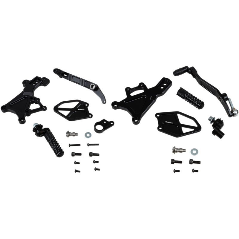 06-18 YZF-R6 REAR SET BLK VORTEX