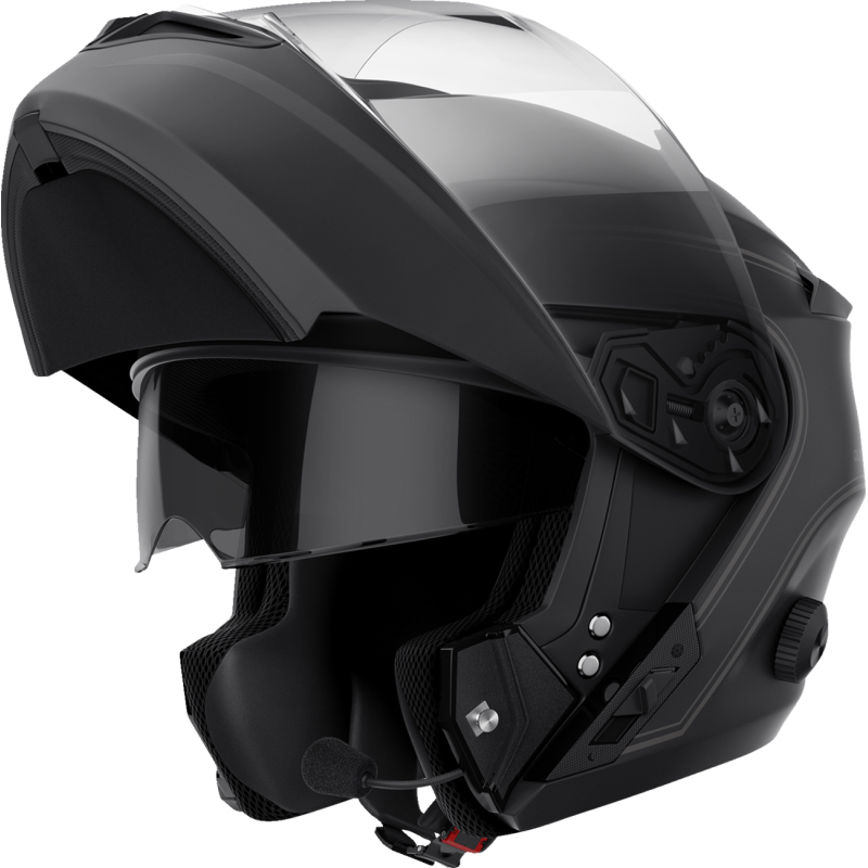 OUTRUSH R BLUETOOTH HELMET FLIP-UP MATT BLACK DOT