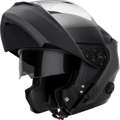 OUTRUSH R BLUETOOTH HELMET FLIP-UP MATT BLACK DOT