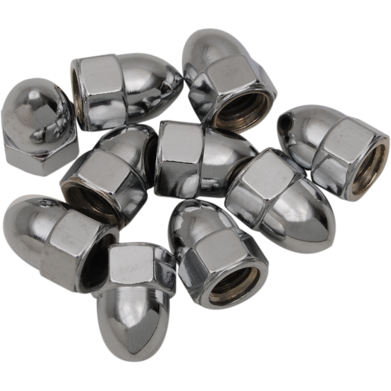 7/16-20 CHRM ACORN NUTS(10) CY-CHROME