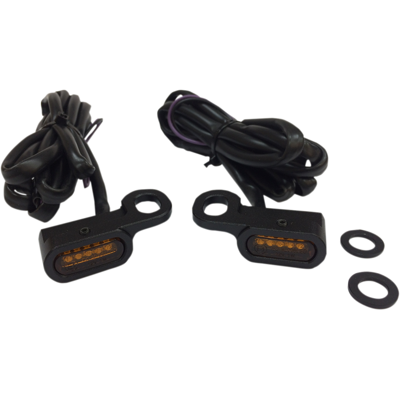 09-16 FLHT LED H/B  MRKR LIGHTS BLK AMBR PR