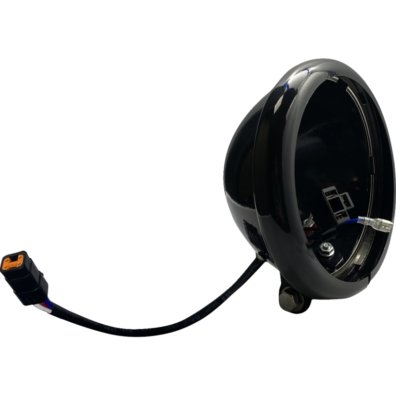 SHELL HEADLGHT 5.75" BLK*
