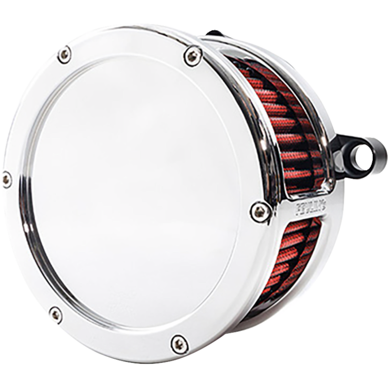 AIR CLEANER BA SOLID COVER CHROME/RED M8 VVT
