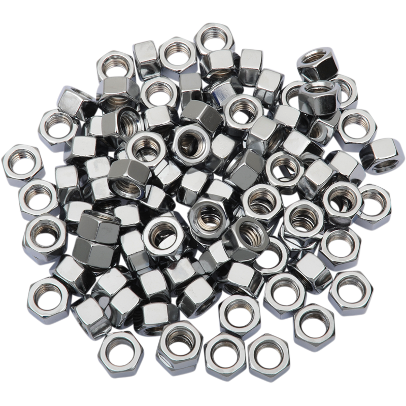 5/16-24 FINE CHRM HEX NUTS(100)CY-CHROME