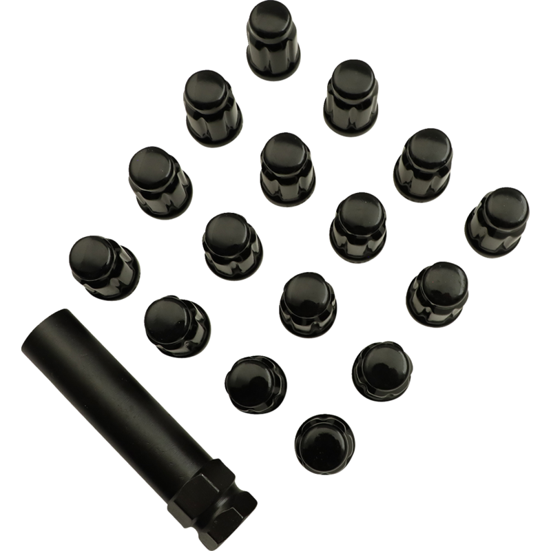 3/8" BLACK LUG NUT SPLINED (16) W/LUG NUT KEY