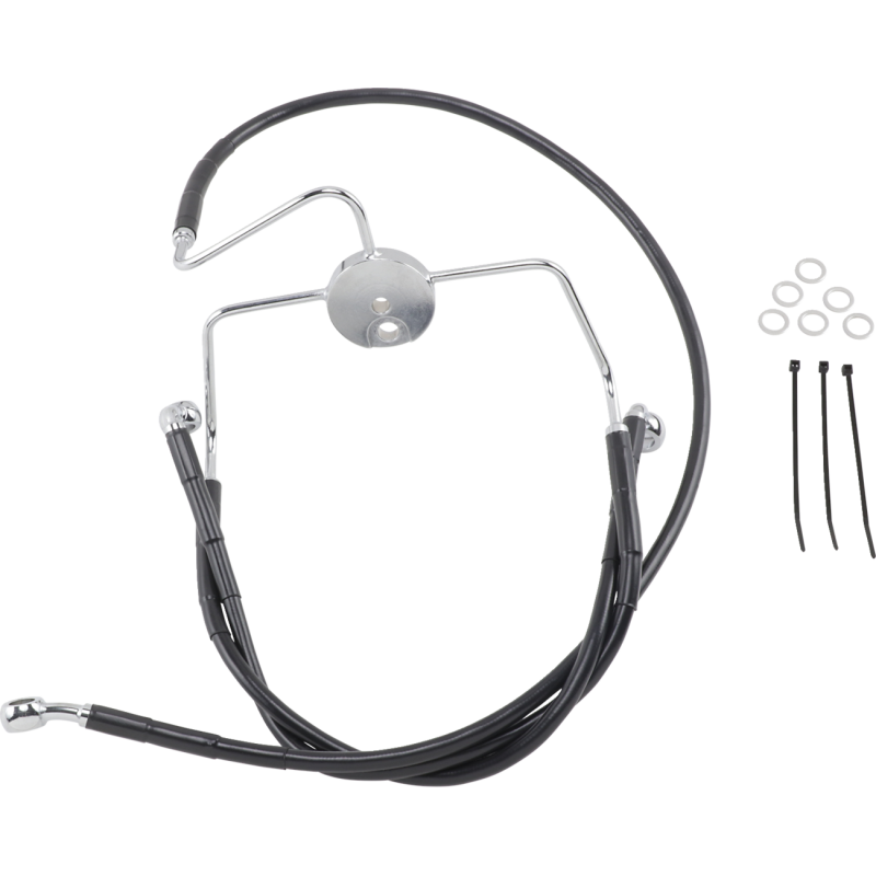 94-07 FLHR +6BLK FRT BRK LINE KIT