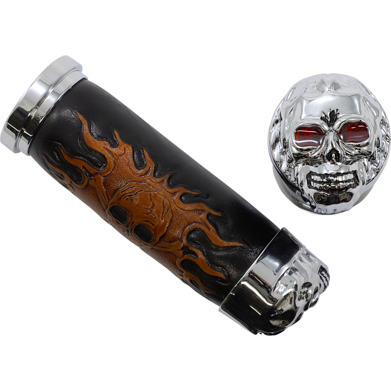SKULL GRIPS W/ RED EYES (PR)