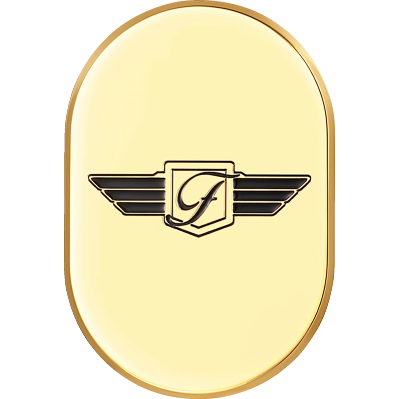 BACK FENDER COVER GOLD WITH FIGURATI DESIGNS LOGO-RIGHT