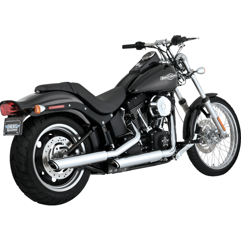 MUFFLERS 3" TWIN SLASH CHROME SOFTAIL