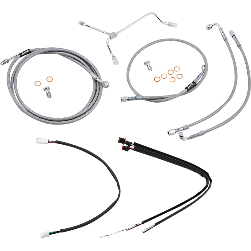 Handlebar Cable/Brake Line Kit - Complete - 14" Ape Hanger H