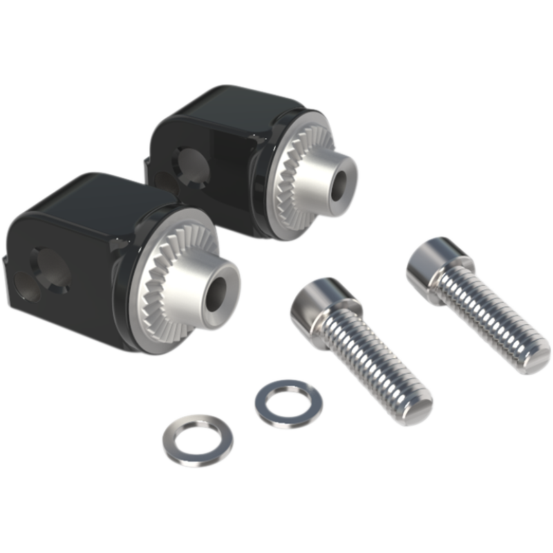 Passenger Footrest Adapters for '18-up Softail, Black