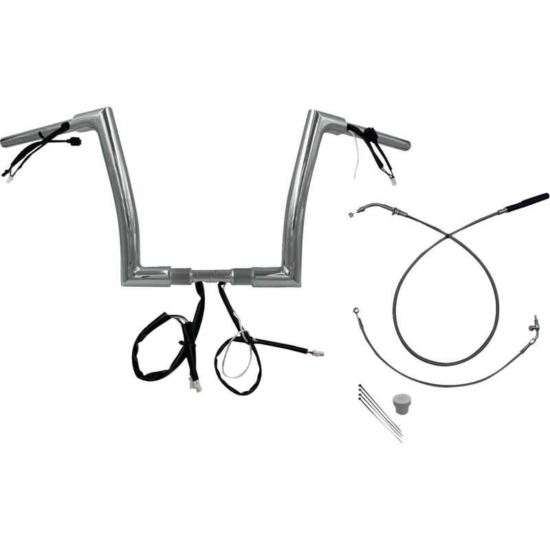 1-1/2" EZ Install Flat Top Handlebar - 12" - CHR