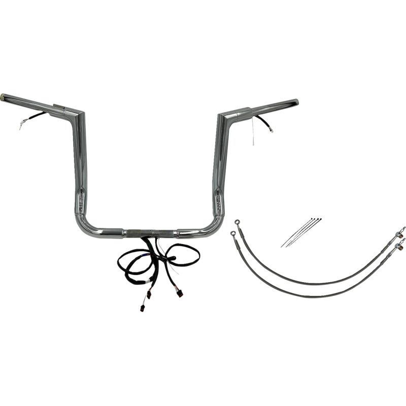 Handlebar Kit - Flat Top - 14" - Chrome