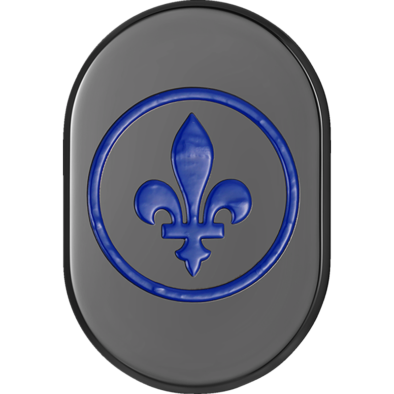 BLUE FLEUR-DE-LIS ANTENNA COVER BLACK LEFT