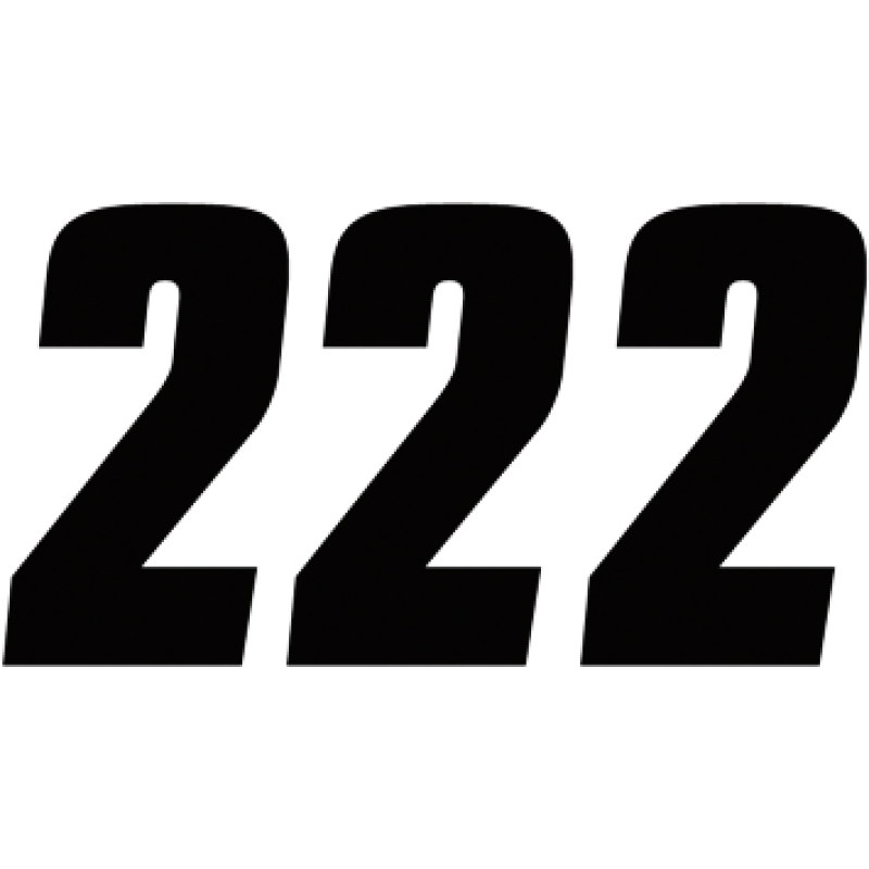 FACTORY 4" NUMBER BLACK #2