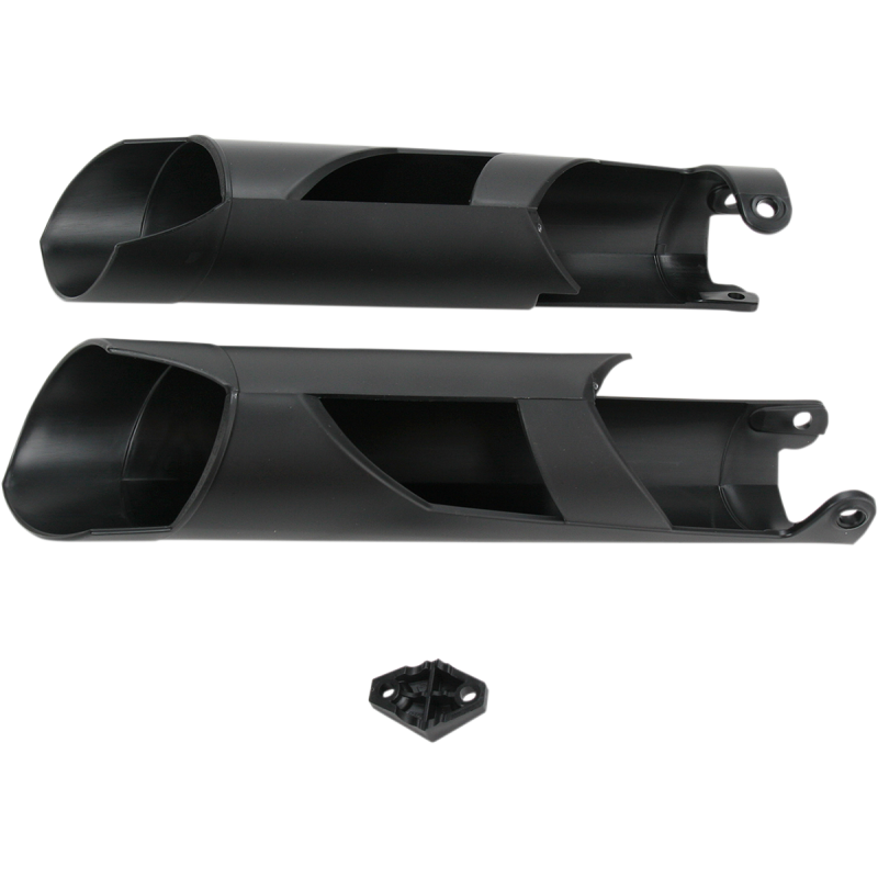 LWR FORK CVR SET- SX/EXC/XC:08-10 BLACK