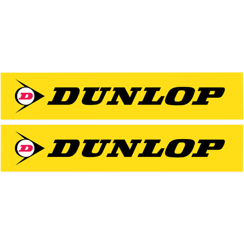 FORK/SWINGARM DECAL - DUNLOP YELLW/BLACK