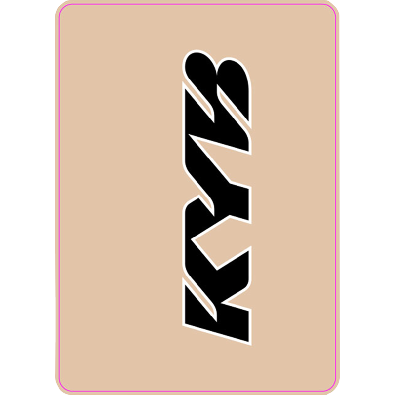 DECAL UPPER FORK KYB BLK