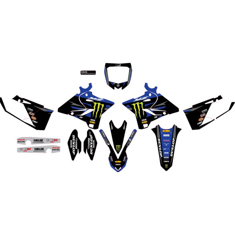 Cmplt kit 23.5/24 Monster Star Yam -YZ 125/250(15-21) WHT BG