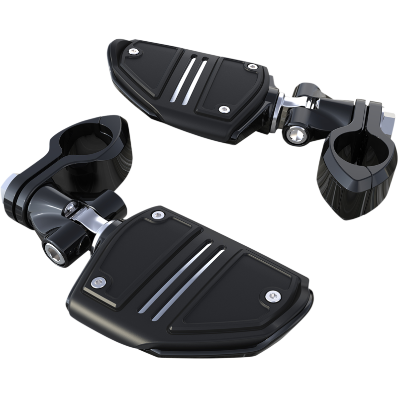 Hingeless Peg Mount Kit w/ Twin Rail Footrests, Black