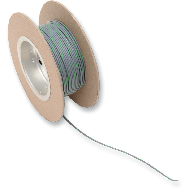 WIRE 18G 100' GREY/GRN