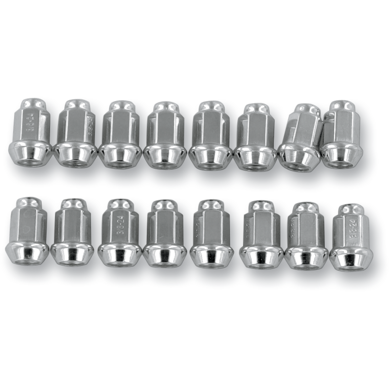 3/8" TAPERED CHROME LUG NUT (16)