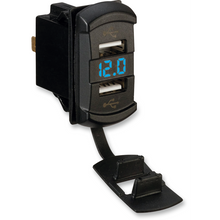 VOLTMETER WITH DUAL USB CHARGE PORTS