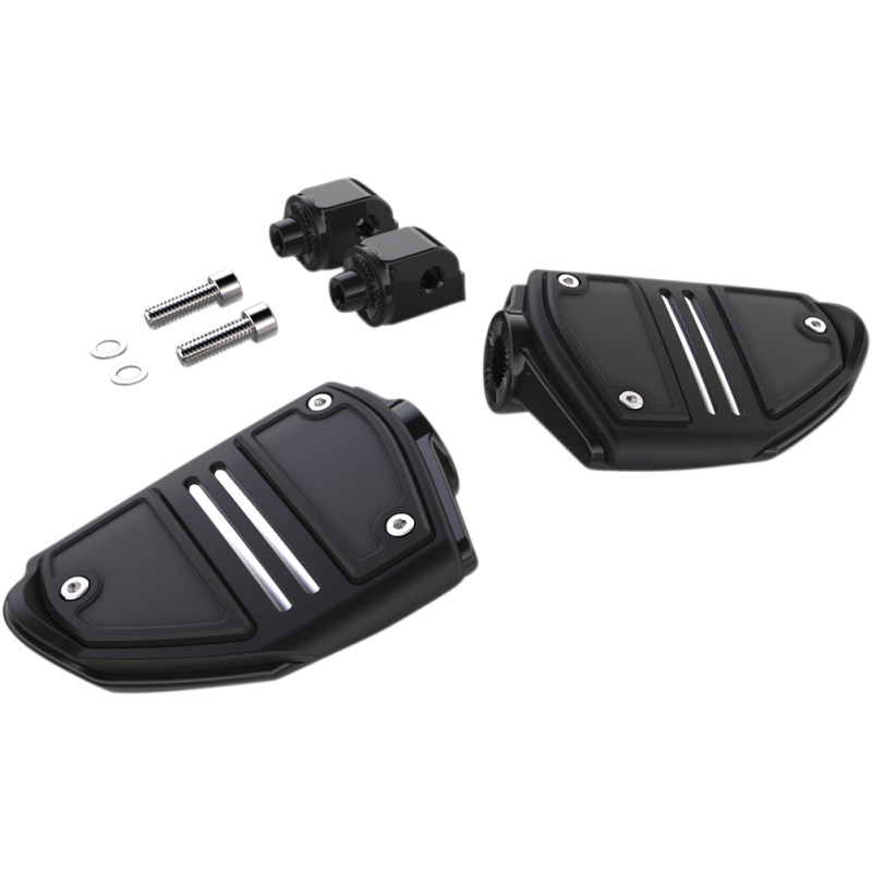 Twin Rail Footpegs w/ Adapters for '18-up Softail, Black