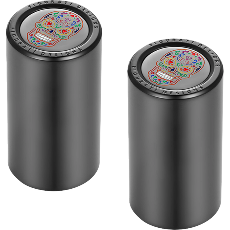 ND MAG DOCKING COVERS BLACK WITH SUGAR SKULL-25.2X46.5MM