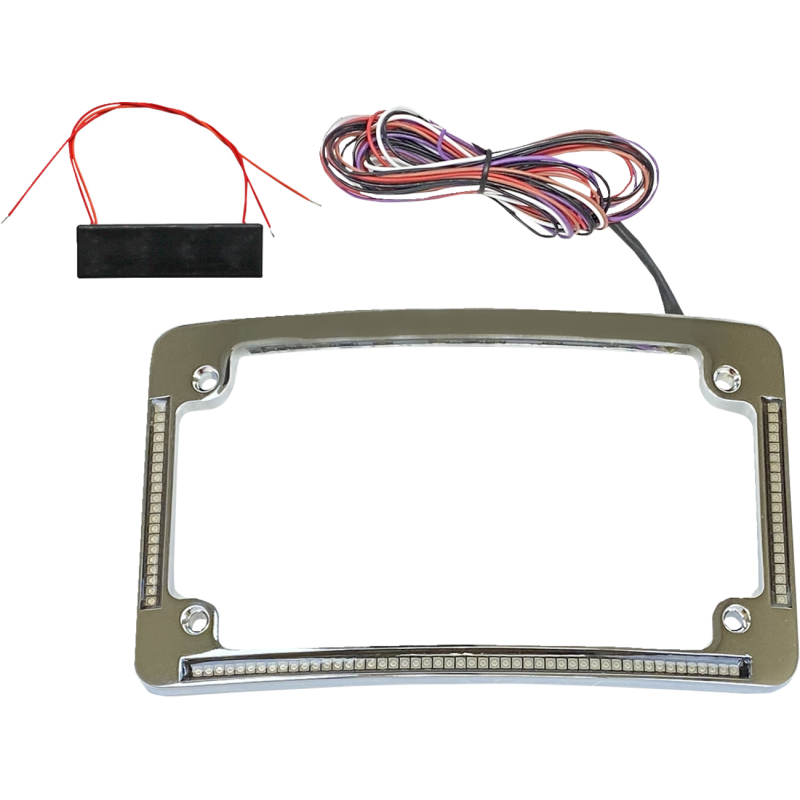 FRAME LIC W/ RED LED CHR