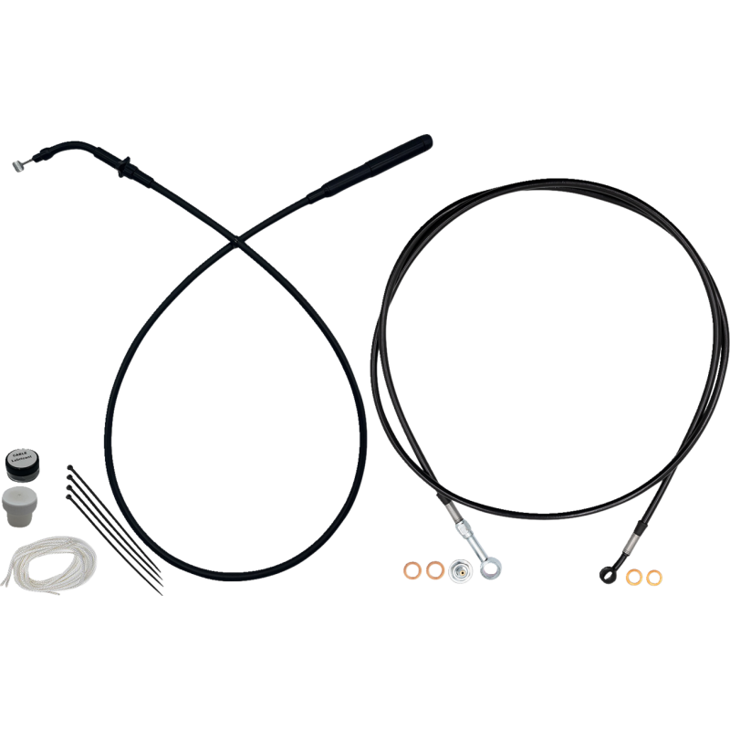 EZ Install Kit - 14" Handlebars -Upper Clutch-FullLength BLK