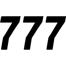 NUMBER DCOR RCE #7 BLK 6"