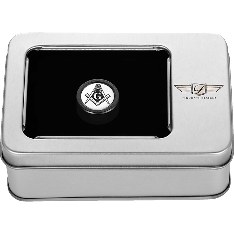 HEEL-TOE SHIFTER COVER BLACK WITH MASONIC EMBLEM