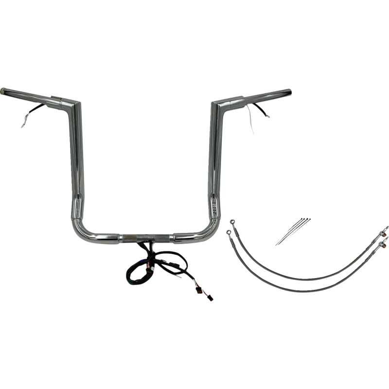 Handlebar Kit - Flat Top - 16" - Chrome