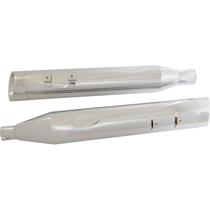 4.5 CHROME SLIP-ON MUFFLERS, CHROME EDGE TIPS, M8